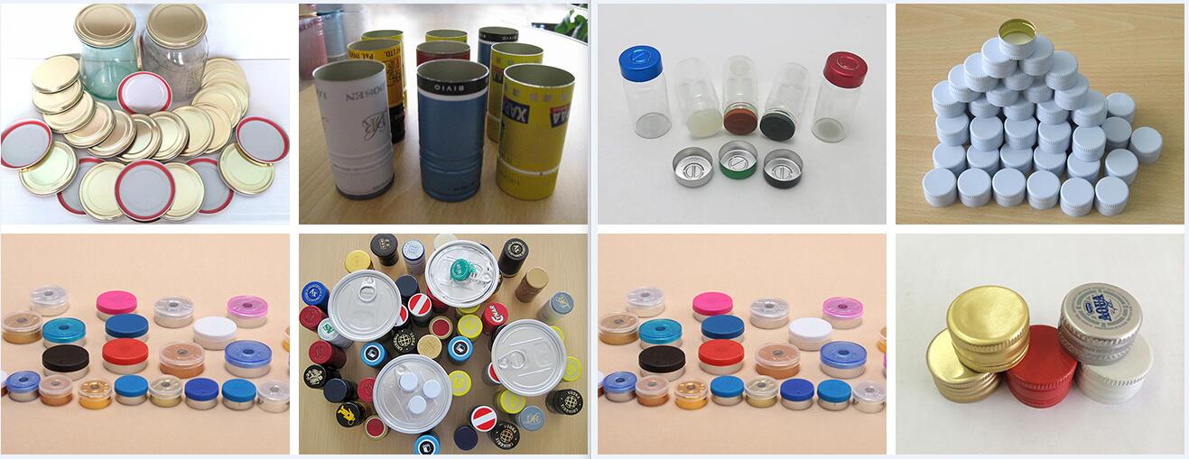 Aluminium PP Caps Sheet Application 